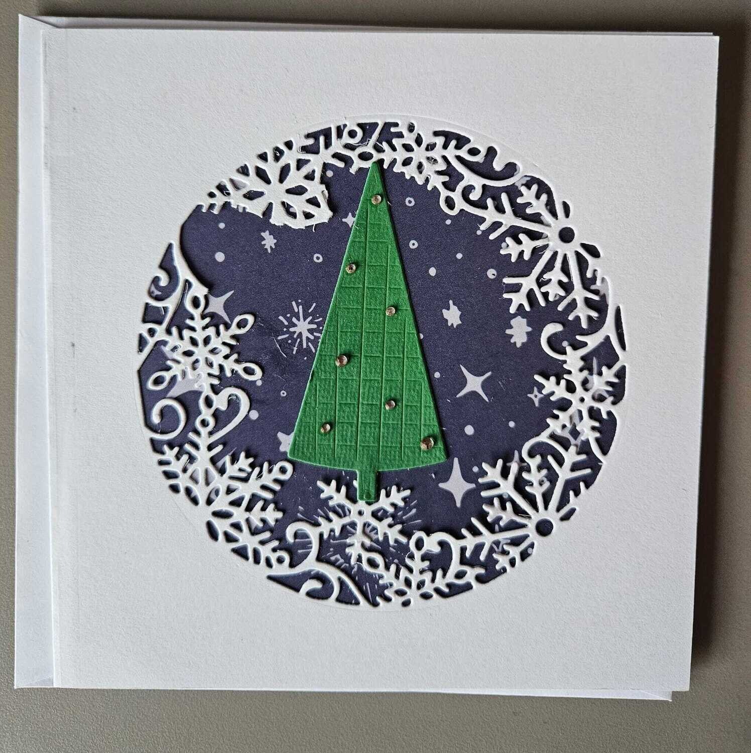 Biglietto 709 albero di NATALE ricamo