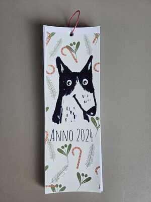 Calendario cani stampato a mano