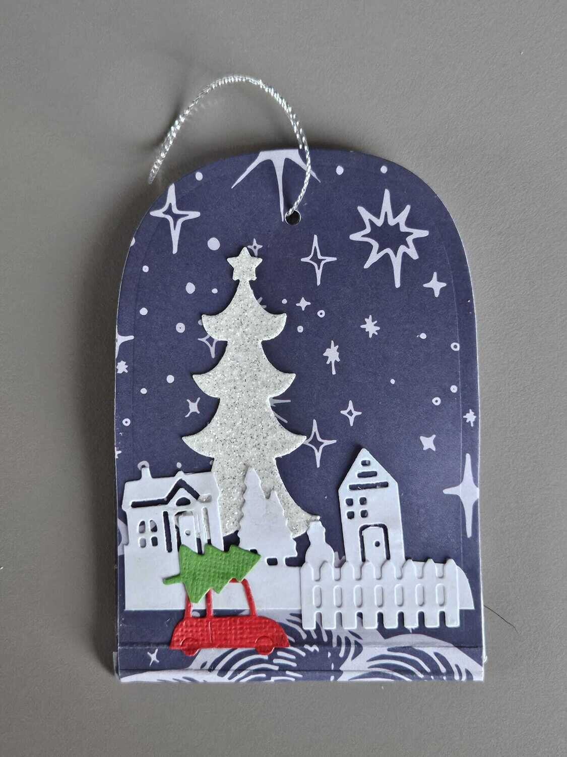 Biglietto portasoldi o biglietto da appendere all&#39;albero di Natale