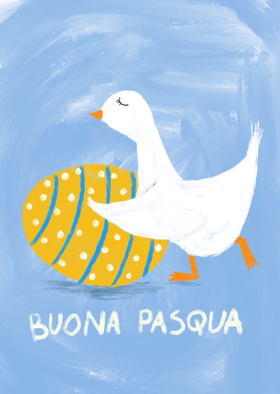 Biglietto papera auguri 863
