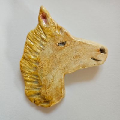 Spilla cavallo cartapesta 916