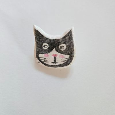 Spilla gatto cartapesta 917