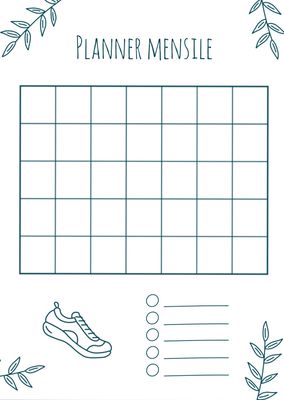 Planner mensile (due modelli