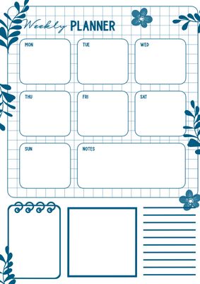 Planner settimanale (tre modelli)