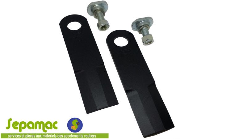 Kit 2 couteaux 50x5x192 Double biseaux + 2 rondelles + 2 Boulons 1/2 Kit 2 couteaux 50x5x192 Double biseaux + 2 rondelles + 2 Boulons 1/2