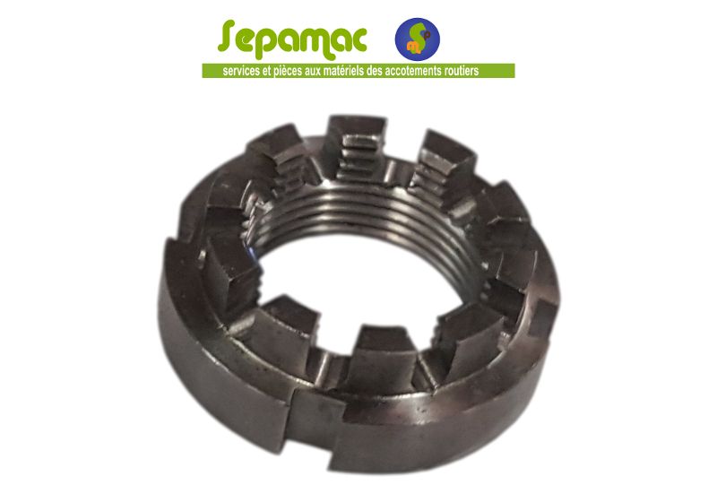 Ecrou créneau pour blocage poulie de lamier LEM