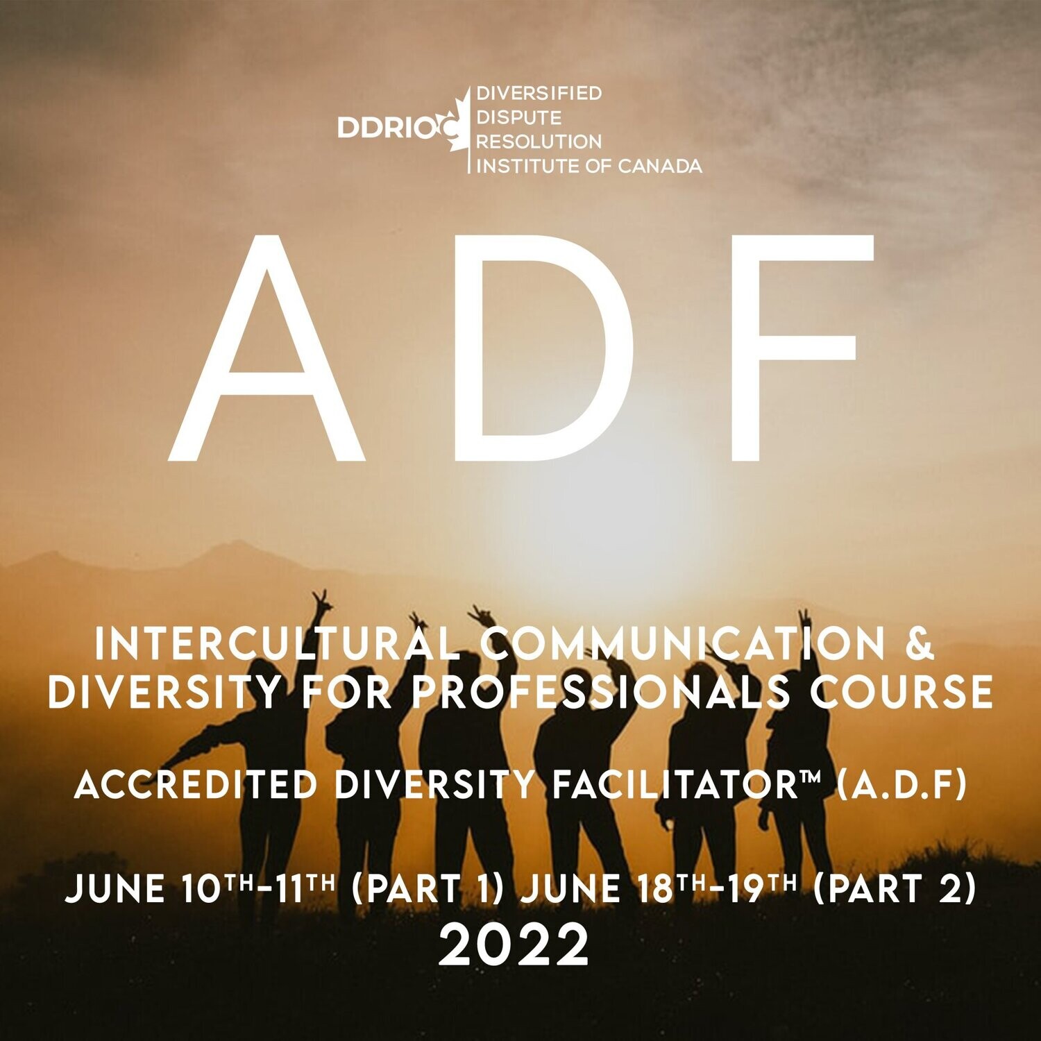 Intercultural Communication & Diversity for Professionals Course - Accredited Diversity Facilitator (A.D.F) Certification - June 10th-11th (Part 1) & June 17th- 18th (Part 2) 2022