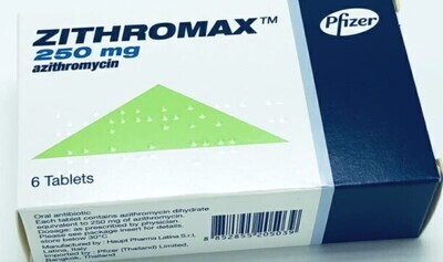 Zithromax 250mg Pfizer အဇီသရို မိုင်စင် ပဋိဇီဝ ပိုးသတ်ဆေး