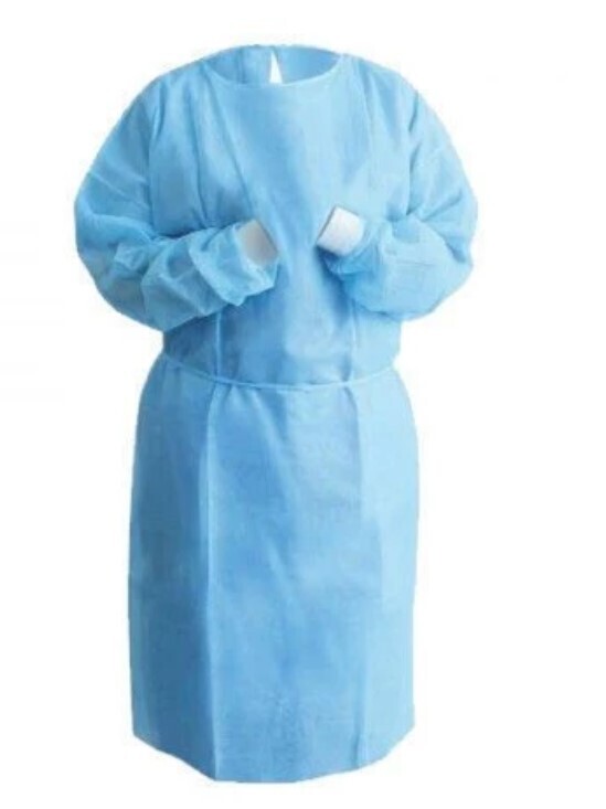 Disposable impervious isolation gownတခါသုံးရေစိုခံအသား PPE ဝတ်စုံ