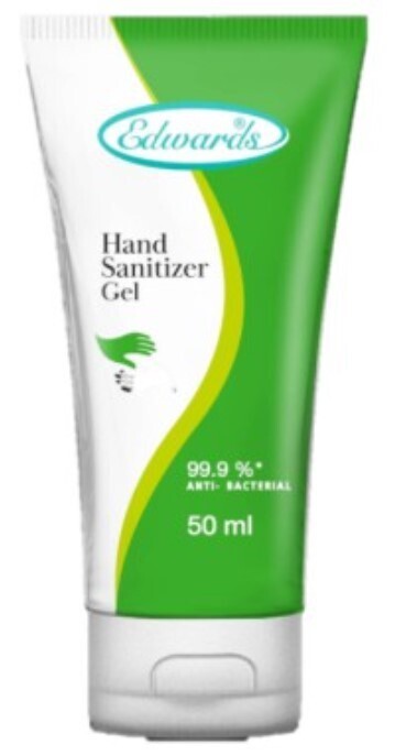 Edwards hand gel 50mlအိတ်ဆောင်လက်ဆေးဂျယ်လ်