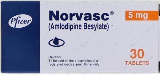 Norvasc (amlodipine Besylate) 5mg-Pfizerသွေးတိုးကျဆေး