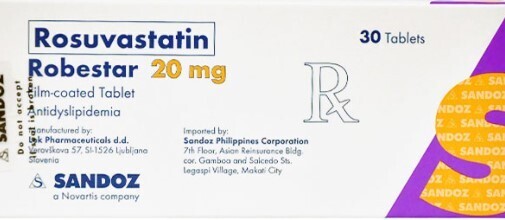 Rosuvastatin20mg Sandoz အဆီကျဆေး