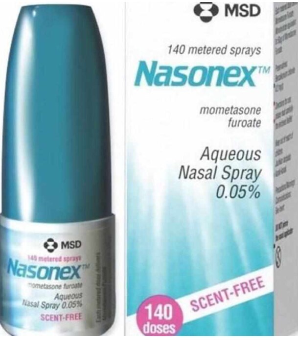 Nasonex nasal spray 140dosesနှာရည်ယို နှာမွှန်သက်သာဆေး