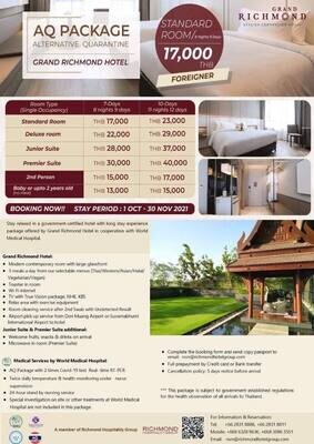 AQ package Grand Richmond Hotel starts 17000Baht package