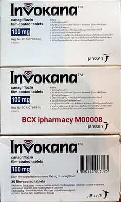 Invokana 100mg canagliflozin ဆီးချိူသွေးချိူ ထိန်းဆေး