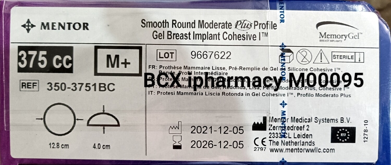 Mentor Smooth Round Moderate Plus Porfile 375cc 1 pair