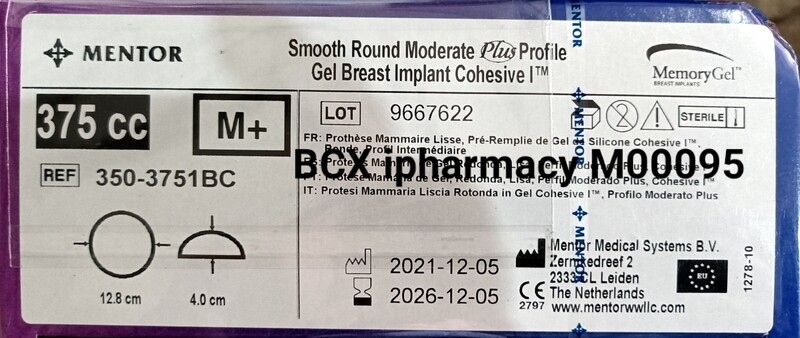 Mentor Smooth Round Moderate Plus Porfile 375cc 1 pair