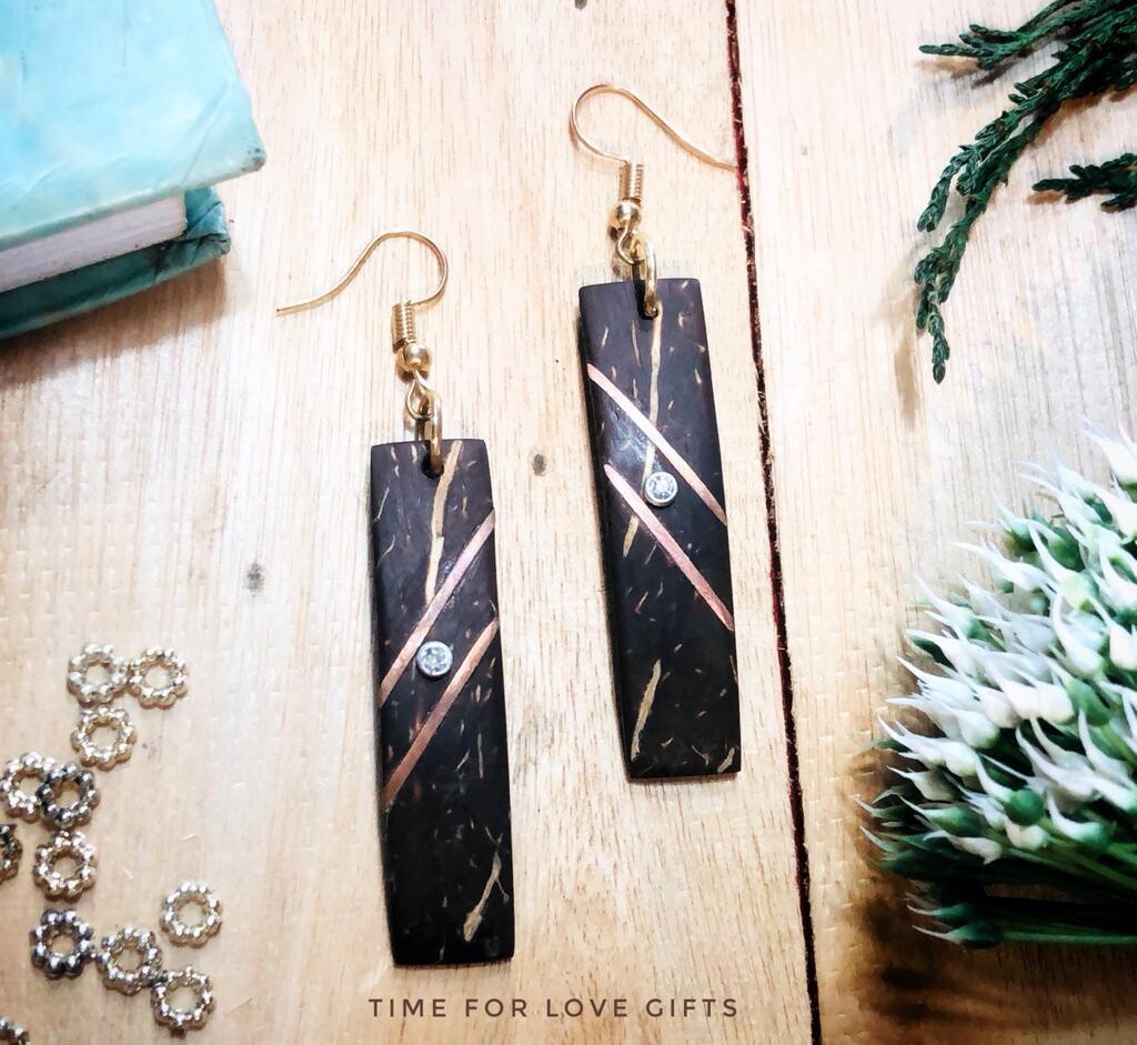 coconut shell earrings