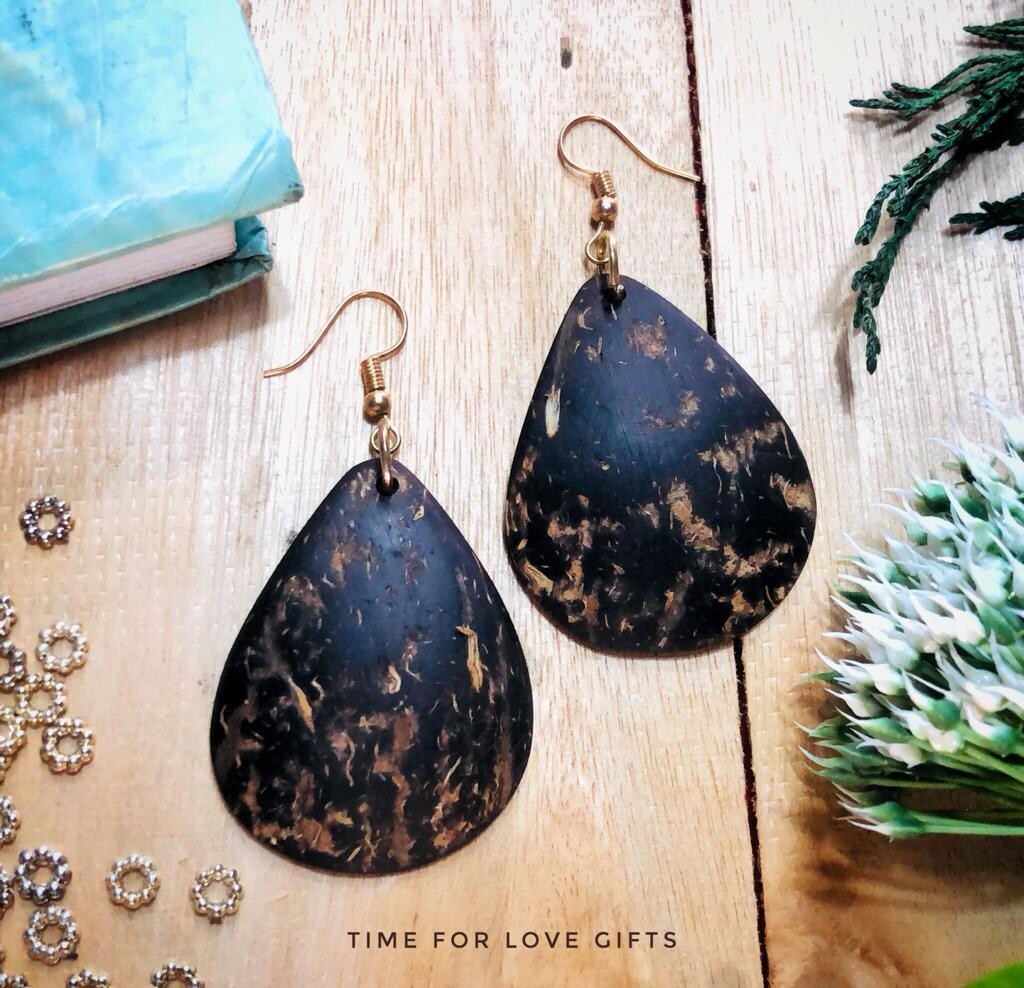 coconut shell earrings