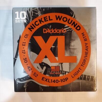 D'Addario EXL140-10 Nickel Wound Light Top Heavy Bottom Electric Strings