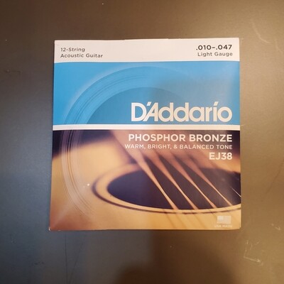 D'Addario 12-String Acoustic Light Strings  .010-.047
