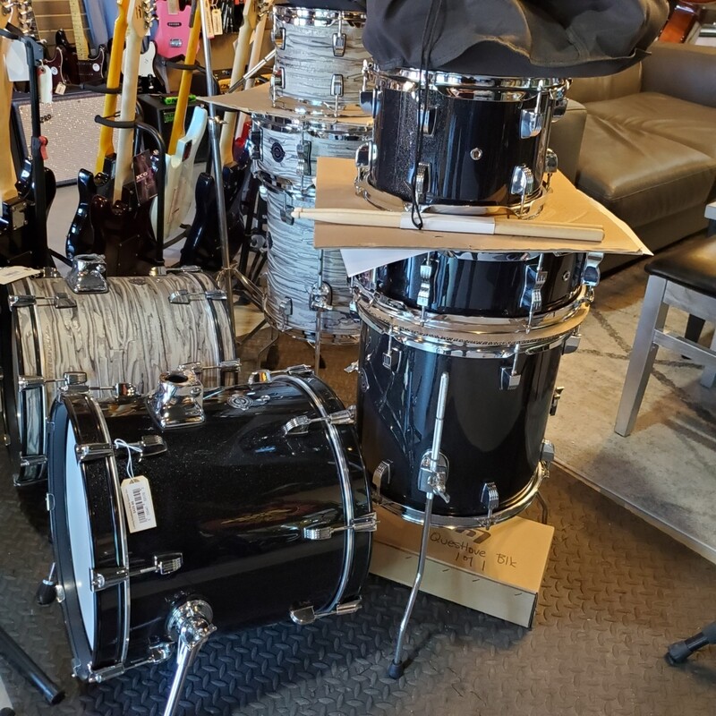 Ludwig Breakbeats Black Sparkle Drum Kit
