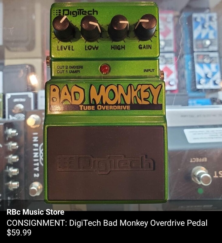 CONSIGNMENT: DigiTech Bad Monkey Overdrive Pedal ( In Store Purchase)
