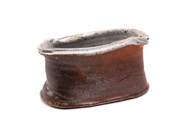Roger Yee - Oval Short Vase. Salt Fired 