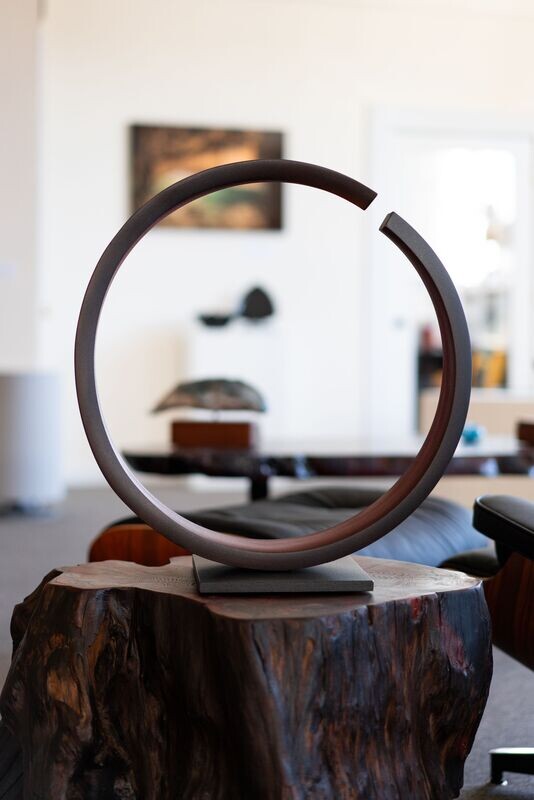 Cheryl S Williams - 20" Round clay red sculpture