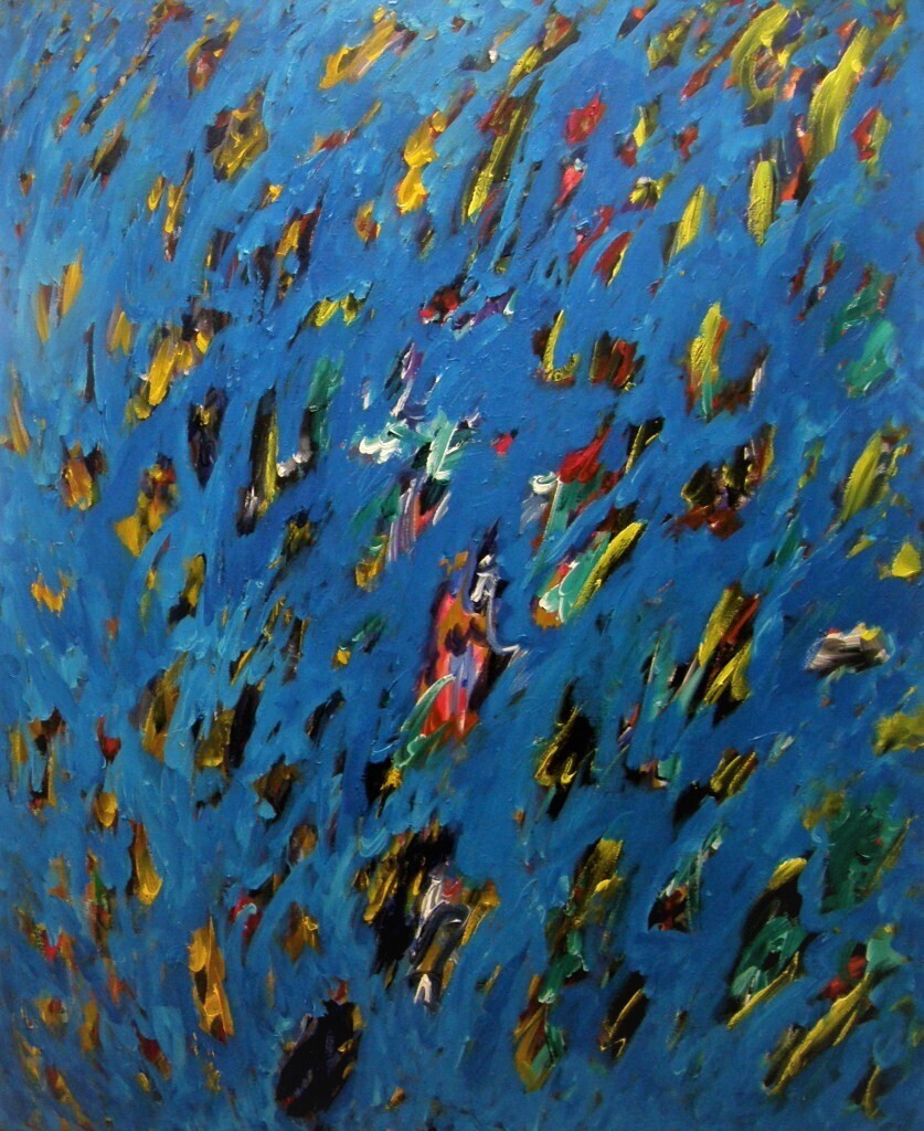 Thomas T. Thomas - El Mar Azul-2012 60x48 Acrylic on Canvas