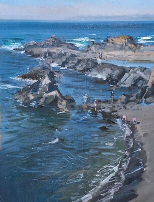 Andrew Walker Patterson - Glass Beach 18x24 Oil on Canvas on Panel