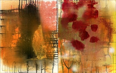 Yari Ostovany - Orpheus IV, Diptych- Oil on Canvas - 20x32 - 2021