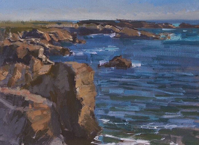 Andrew Walker Patterson - Glass Beach , Fort Bragg #2 18x24 Oil on Canvas on Panel