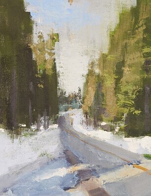 Andrew Walker Patterson-  Lassen National Park #7 - 14x11- Oil on Canvas Panel