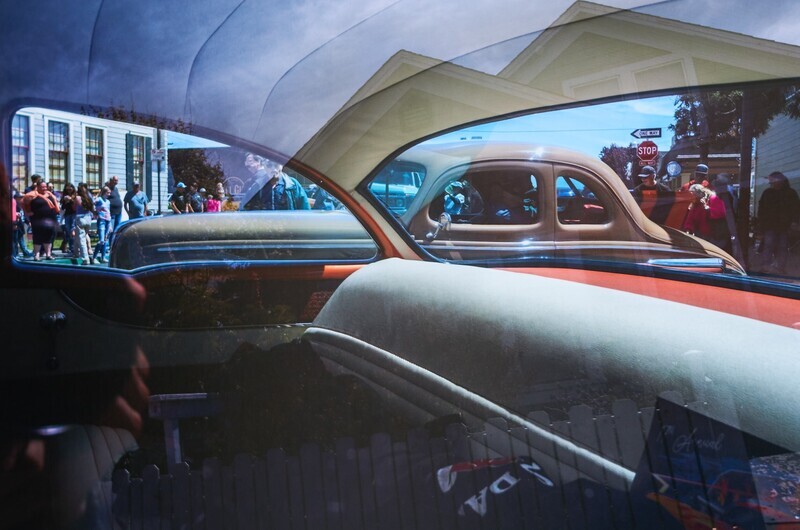 Bojh Parker. " Sedan Window" 14"x20" mounted on ACM