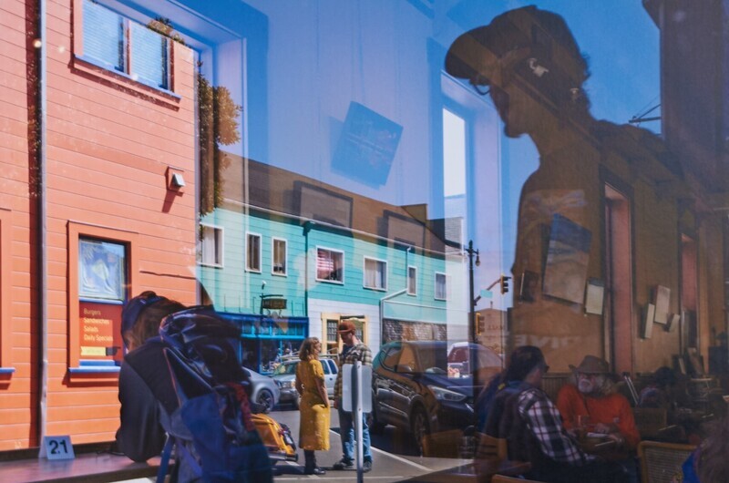 Bojh Parker; Headlands Coffee House, 14"x20" mounted on ACM panel.