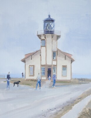 Andrew Walker Patterson - Point Cabrillo Light Station No 10 - oil on archival canvas board - 2023