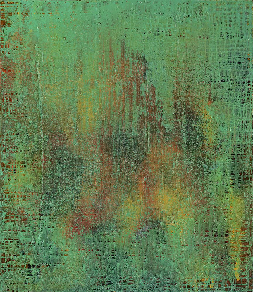 Yari Ostovany,  Fragments of Poetry and Silence, oil on canvas 37x32 2017