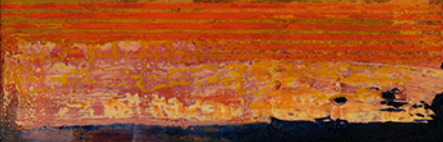 Yari Ostovany,  Requiem for a Friend 2, oil on canvas 4x12 2024