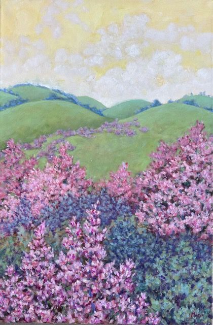 Maeve Croghan - Spring Headlands Heather - 24"x36" oil on canvas