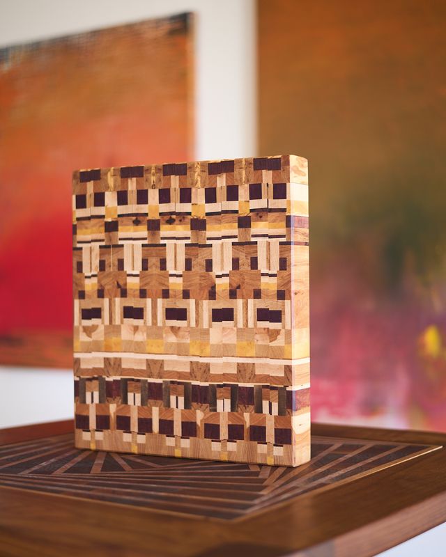 Michael Doten, Multi Wood End Grain Cutting Board 13x15x2 inches.