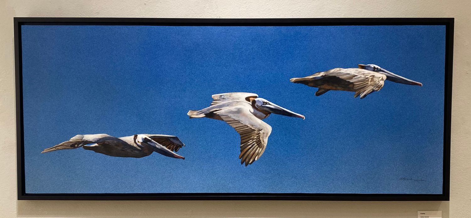 Kathleen Alexander "Cruizing" 60" x 24" inches watercolor and mixed media