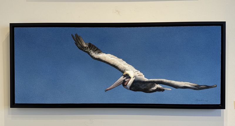 Kathlee Alexander - "Gliding" - 18"x48" watercolor mounted on wood panel
