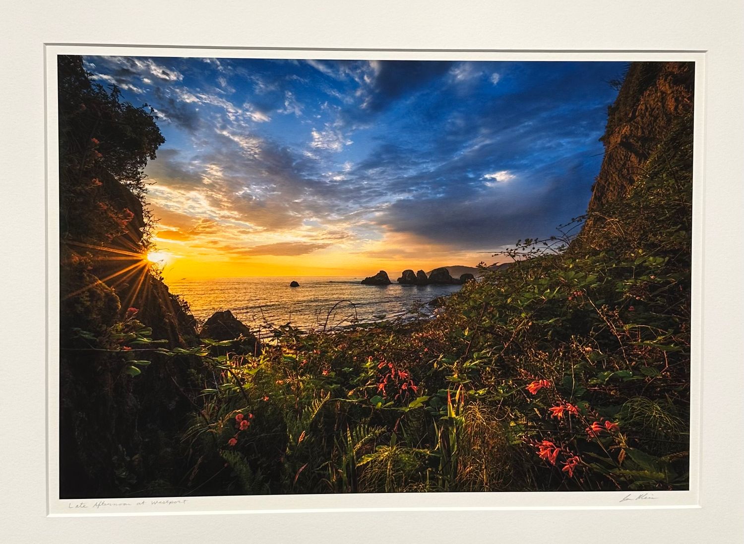 Klein - Late Afternoon at Westport - 16x20" matted and framed print