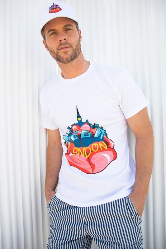 mega.london 100% cotton white t-shirt