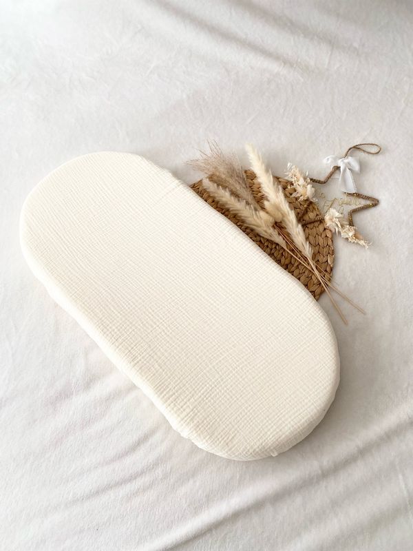 Drap housse en gaze de coton pour matelas ovale