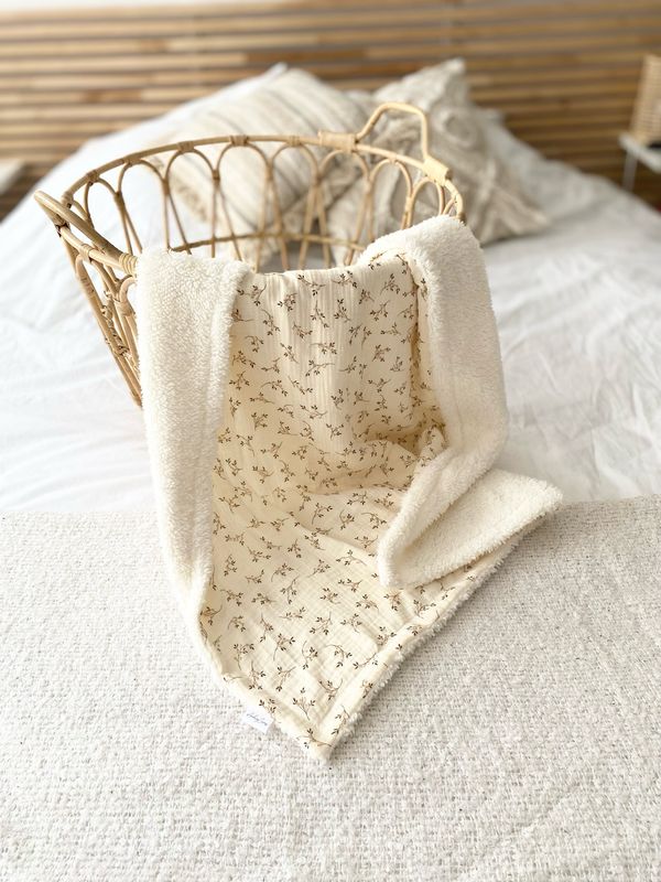 Couverture en gaze de coton et Sherpa