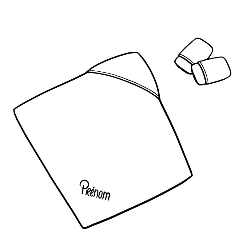 Cape de bain avec gants assortis - Lot de 3