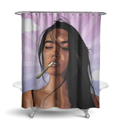 «Kush girl» штора для ванной