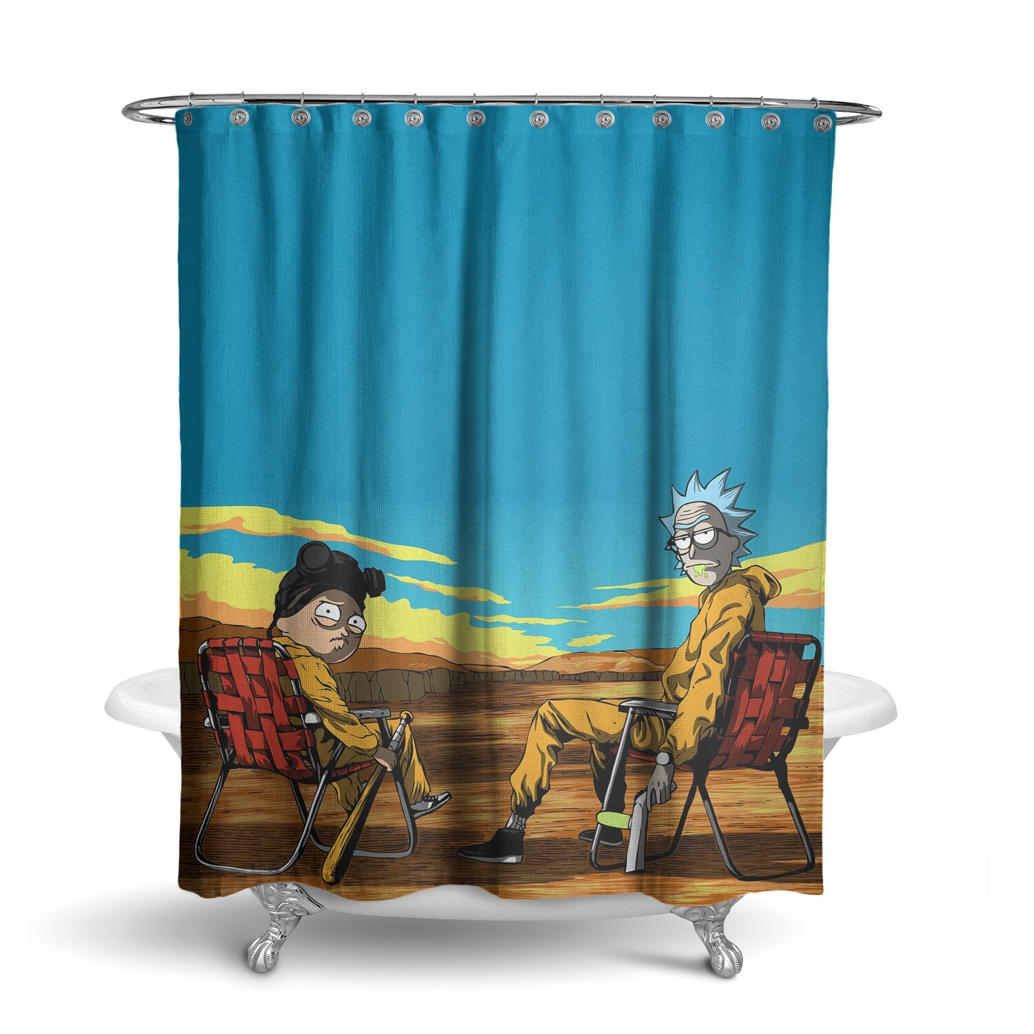 «Рик и Морти» штора для ванной